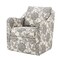Gracie Mills Frieda Wide Seat Swivel Arm Chair With Back Pillow - Grace-8255